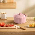 thumbnail image 5 of Blukids Ceramic Small Baking Bowl Pudding Cup Oven Usable Dessert Bowl Pot Tableware Baking(Pink), 5 of 5