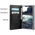 thumbnail image 2 of Wallet Case for iPhone X, Black Infolio Credit Card Slot Cover, View Stand [Bonus Wrist Strap/Lanyard] for Apple iPhone 10, 2 of 6