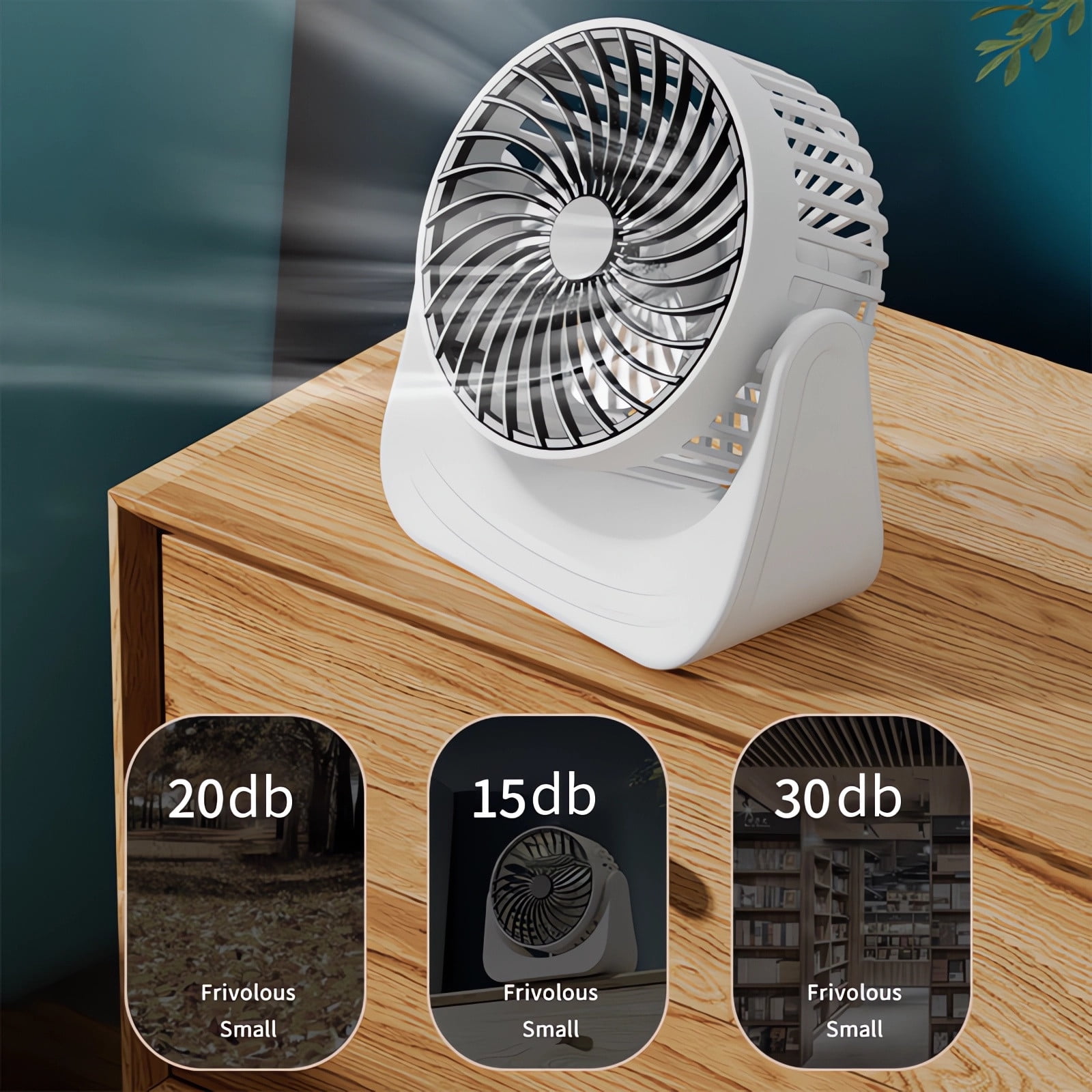 Specollect 4Pcs USB Desk Fan,Home Circulation Fan,Small But Powerful,Personal Portable Quiet 3 Speeds,Adjustable Mini Table Desktop fan for Cooling Home Office Car Summer Travel Gifts 14.2x13.8x7.5cm