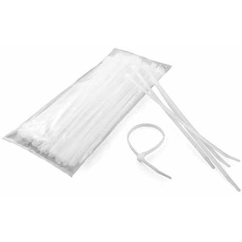 CURT 59732 Plastic Zip Ties, White, 14-1/4-Inch Long, 100-Pack