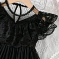 thumbnail image 4 of ANINEO Toddler Girls Fly Sleeve Holiday Party Clothing Lace Dress Dance Party Dresses Clothes, 4 of 7