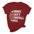 thumbnail image 2 of Lilgiuy Football Sweatshirts for Women Casual Letter Print Pullover Short Sleeve T-Shirt Tops Shirt for Daily Wear, 2 of 5