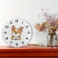thumbnail image 6 of Dreamtimes Cute Corgi Dog Winking Eye Wall Clock, 10 Inch Silent Non Ticking Round Clock Oil Painting Clock Easy to Read Clock for Living Room Bedroom Bathroom Home Decor, 6 of 7