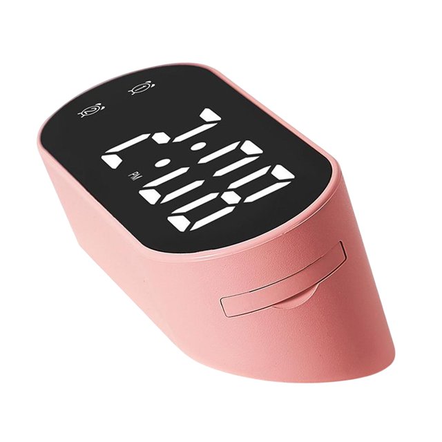 Reloj despertador digital Reloj electrónico LED con fecha de temperatura para de escritorio Rosado Sunnimix Despertador electrónico