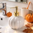 thumbnail image 5 of Eliaeconx Pumpkin Soap Dispenser Ceramic, Fall Hand Pump Bottle For Lotion Use, Festive Decor For Bathroom Kitchen Countertop Indoor, 5 of 7