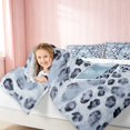 thumbnail image 3 of Erosebridal Glam Satin Bow Ribbon Twin Comforter Sets for Girls, Romantic Floral Print Bedding Set, Reversible 2 Pieces 1 Comforter and 1 Pillowcase, 3 of 6