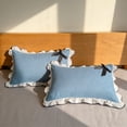 thumbnail image 5 of TACILIP Room Decor, A Set Of Two Pillowcases Made From Skines-friendly Brushed Fabric Decorated with Lace and Bows and Printed with A Rose Drawing Suitable for Bedroom Bedding, Gifts for Women, 5 of 6