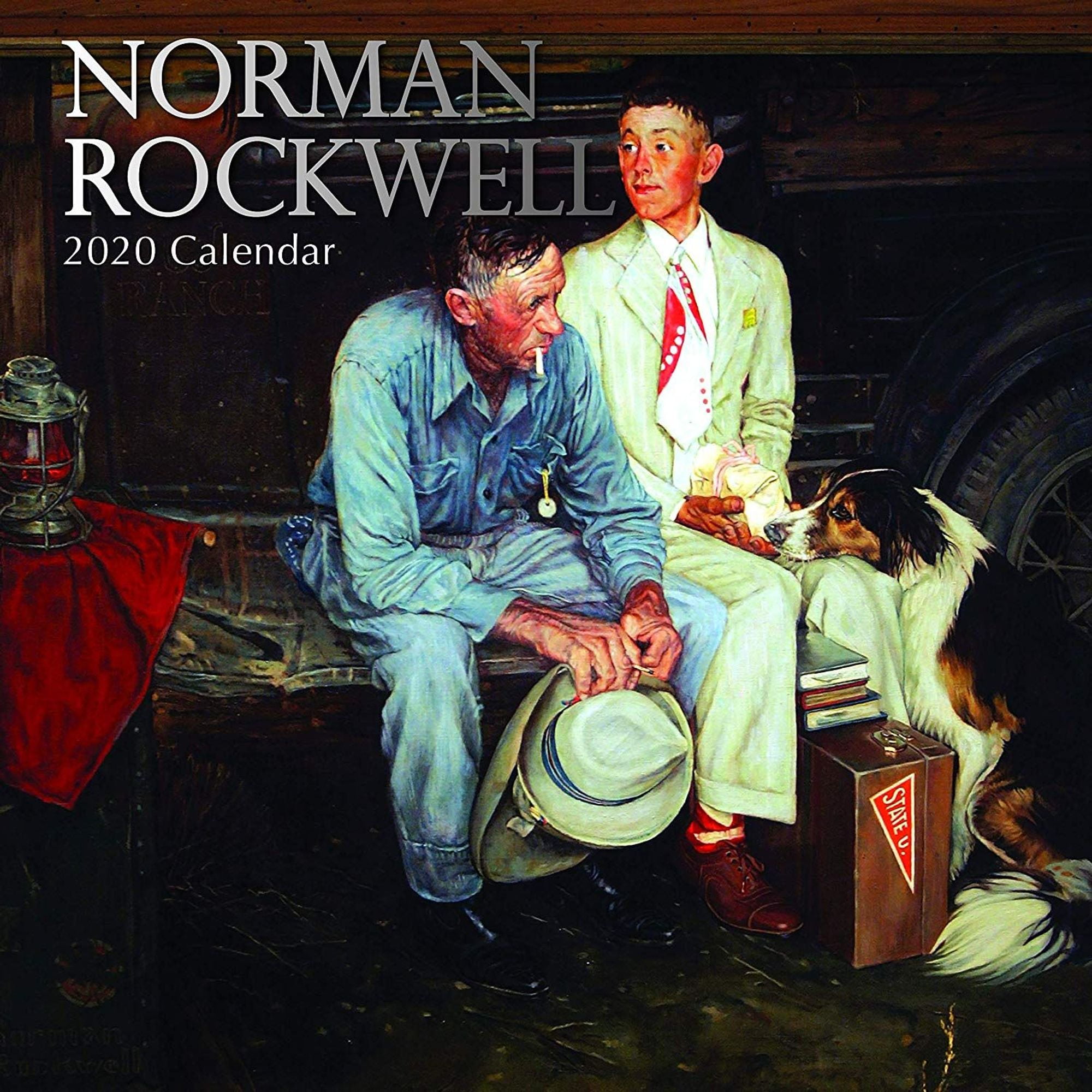 2020 Wall Calendar 12" 16Month, Norman Rockwell Artworks w/Remdinder
