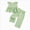 A82-Green, variant on Toddler Girls Gingham Ruffle Sleeve Pajama Set,Button-Up Top and Long Pants 12-18 Months
