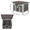 thumbnail image 4 of KFFKFF Weather-Resistant Outdoor Cat Abode, Accommodates Numerous Felines, Exterior Wood Constructed Cat and Rabbit Dwelling with Window, Accessible Roof and PVC Entryway Covers, 4 of 9