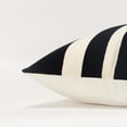 thumbnail image 3 of Rizzy Home Black/Natural 20"X20" Stripe Woven Poly Filled Throw Pillow, 3 of 5