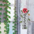 thumbnail image 3 of Bienvenida Arte De Metal Girasol Letrero De Bienvenida Decoraciones De Cercas Colgantes De Hierro Forjado Para El Porche De La Puerta Delantera Yuarrent HA040728-01, 3 of 6
