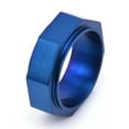 thumbnail image 6 of K-KED Screw Nut Shape Men's Rings Stainless Steel Wedding Band Biker Punk Delicate Jewelry Ring-13-Polished Silver, 6 of 9