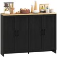 thumbnail image 1 of HOMCOM Modern Sideboard Buffet Cabinet with Adjustable Shelves Black, 1 of 10