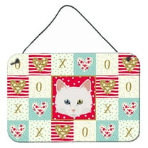 Carolines Treasures CK5175DS812 Turkish Angora Cat Love Wall or Door Hanging Prints 8x12 multicolor