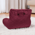 thumbnail image 4 of Home Soft Things DO-IT-YOURSELF Velvet Quilted Bedrest Pillow - Deep Claret-2 - 20" x 18" x 17", 4 of 10