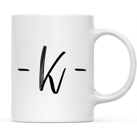 

Simple Monogram 11oz. Coffee Mug Bridesmaid s Groomsman s Gift Letter K 1-Pack Initial Christmas Wedding Gifts Ideas for Him Her Maid of Honor Best Man
