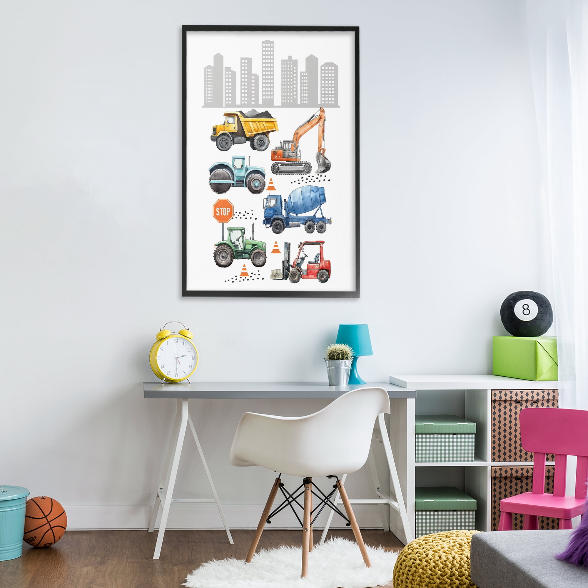 Stupell Industries City Keeps Moving Black Framed Giclee Art, design by Christine Simpson Art
