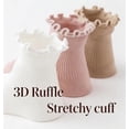 thumbnail image 3 of Lanola Ruffle Socks Womens 6 Pairs，Cute Ankle Lettuce Edge Frilly Crew Athletic Socks, 3 of 6