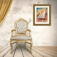 thumbnail image 3 of Florio, Luigi 25x32 Gold Ornate Wood Framed with Double Matting Museum Art Print Titled - Arrivo al tramonto, 3 of 4