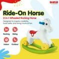 thumbnail image 2 of Dolu Wheeled Rocking Horse 2 in 1 Toddlers Ride On Toy and Removable Sled, White, 2 of 12