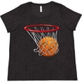 thumbnail image 3 of Inktastic Basketball Swish Women's Plus Size T-Shirt, 3 of 5