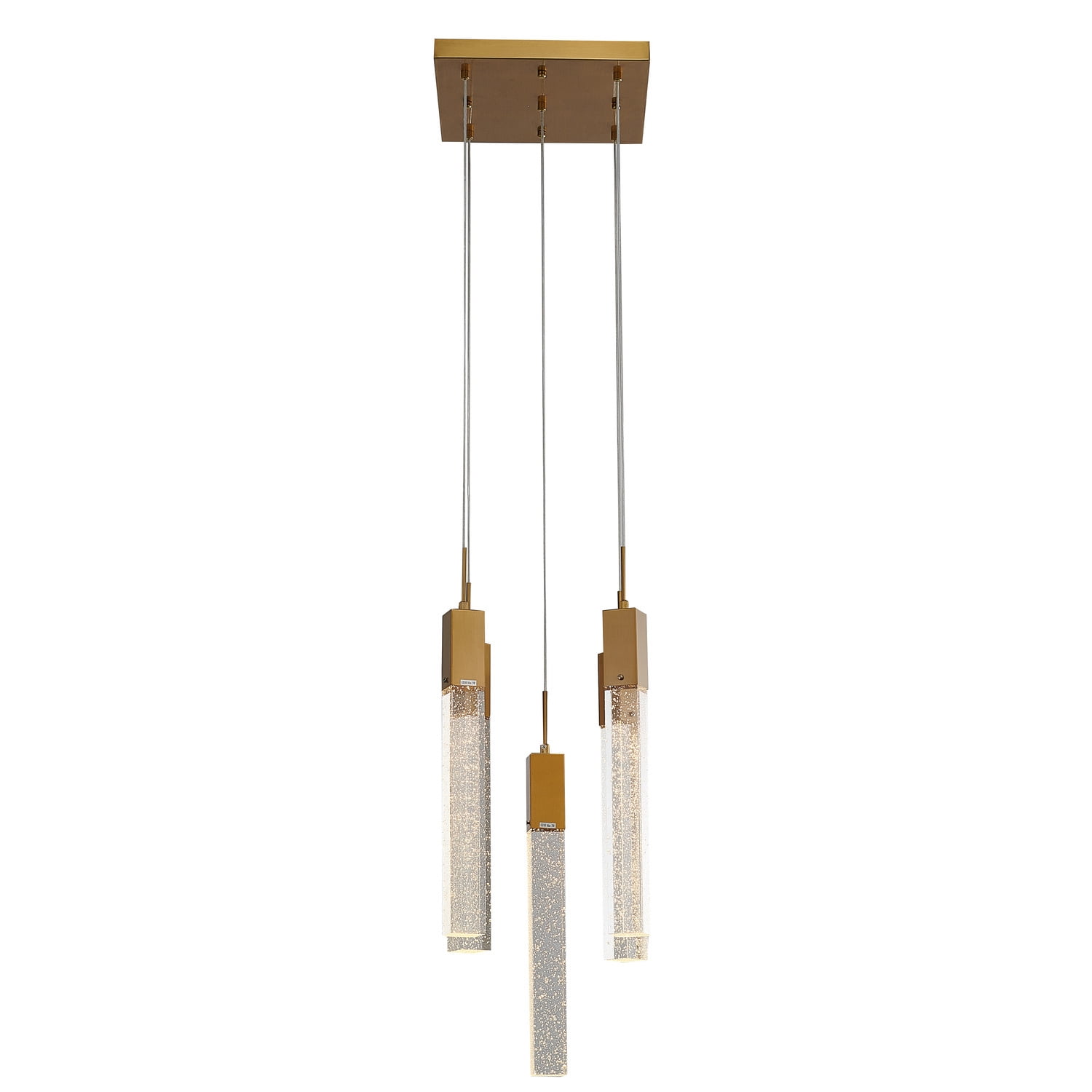 Homestock Asian Fusion Chandelier, Color Clear,Gold, Material Metal, Light Fixture Form Ceiling, 13.78"L X 13.78"W X 19.6"H, Dimmable, Hanging,Ceiling Mount