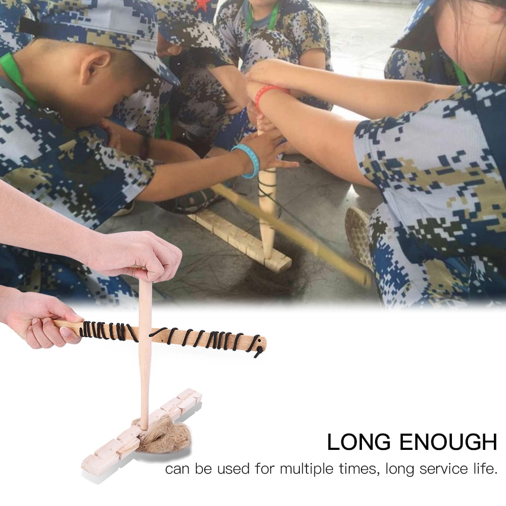 DOACT Wood Drilling Fire Making Tool, Lightweight Fire Tool, For Camping Outdoor Survival