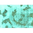 thumbnail image 1 of Ahgly Company Indoor Rectangle Abstract Turquoise Blue Modern Area Rugs, 6' x 9', 1 of 4