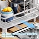thumbnail image 4 of Escurreplatos de cocina, estante para almacenamiento de palillos, cuchillos y tenedores, estante para tazas, estante para secar platos en la encimera, blanco, 4 of 6