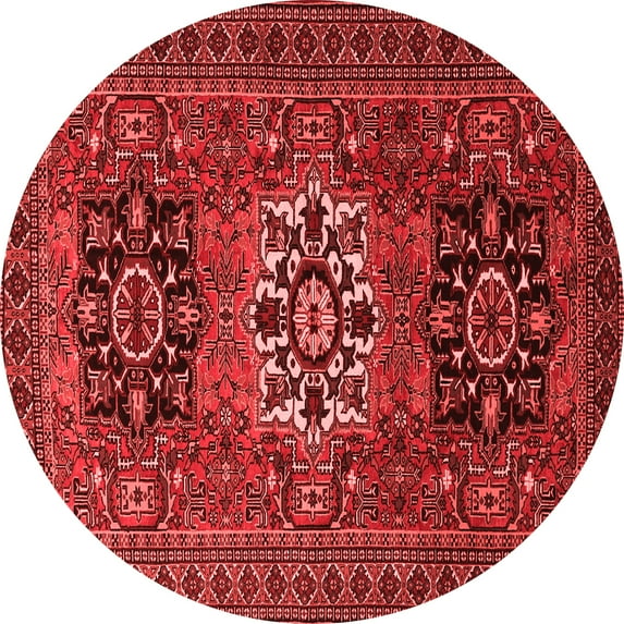 Ahgly Company Indoor Round Persian Red Traditional Area Rugs, 7' Round