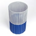 thumbnail image 5 of Happimess Harper Modern 4.13-Gallon 2-Tone Faux Wicker Cylinder Outdoor Trash Can, White/Blue, HPM1101A, 5 of 9