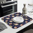 thumbnail image 3 of Pioneer Flower Floral Print Pattern Kitchen Dish Drying Mat 1 Pack, Ultra Absorbent Microfiber Drainer Mat, 16"x18", 3 of 6