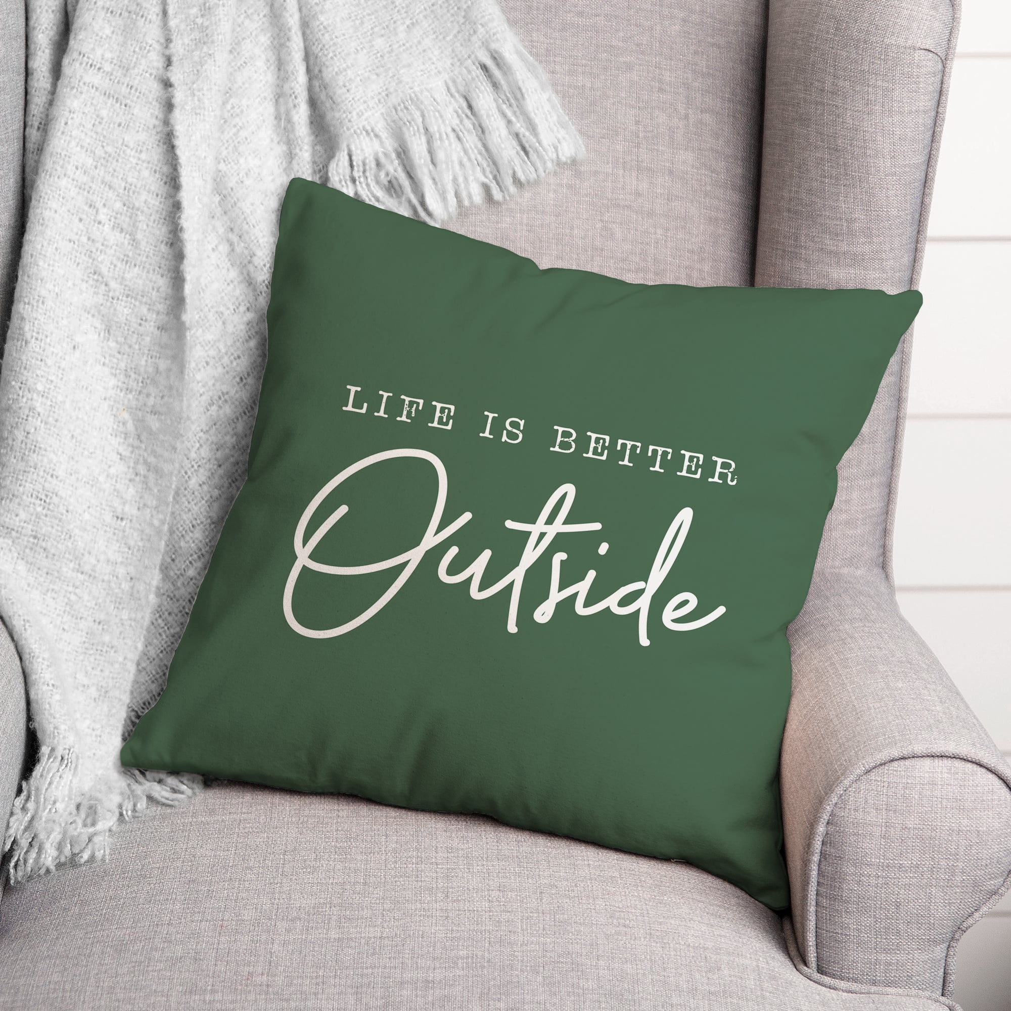 Creative Products Better Outside Green 16 x 16 Indoor / Outdoor Pillow