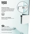 thumbnail image 6 of VIGO Powell 47 1/4 to 48 3/4 in. x 74 in. Frameless Hinged Shower Door in Chrome with Clear Glass and Handle, 6 of 10
