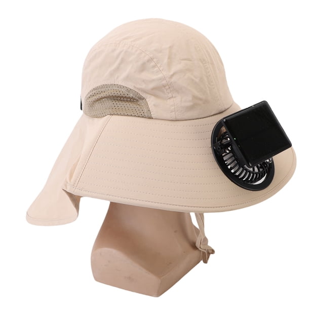 Sombrero Del Cubo Del Sol Del Ventilador, Sombrero Ligero Del Ventilador De La Pesca Con Energía Solar Y De Carga USB Del Diseño Del Chal Para Correr
