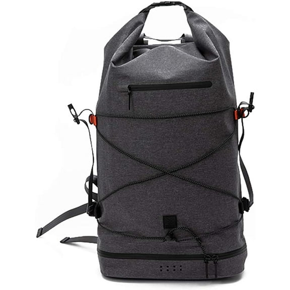 IAMRUNBOX - Spin Bag 18L, Durable, Waterproof Backpack, Carry On Bag for Sports, Work & Travel with Space for Laptop & Shoes, Black