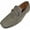 Grey Weathered Horse Bit Buckle, variant on Masimo Mens Suede Driving Moccasins Adult Male Slip on Dress Shoes Grey 7.5
