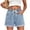 *1-Light Blue, variant on Women's Drawstring Elastic Bermuda Shorts, Casual Summer Loose Jean Shorts For Women, Comfort Stretch Denim Shorts with Pockets,Black,S-3XL
