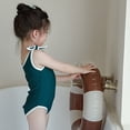 thumbnail image 4 of ‌LYMAYTER Baby Girls Toddler Sleeveless Swimwear Infant Beach Bikini One-Piece Summer‌ one-piece swimsuit, 4 of 8