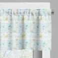 thumbnail image 5 of Ambesonne Maritime Valance & Curtain, Crabs and Seashells, 55"x36", Blue and Yellow, 5 of 6