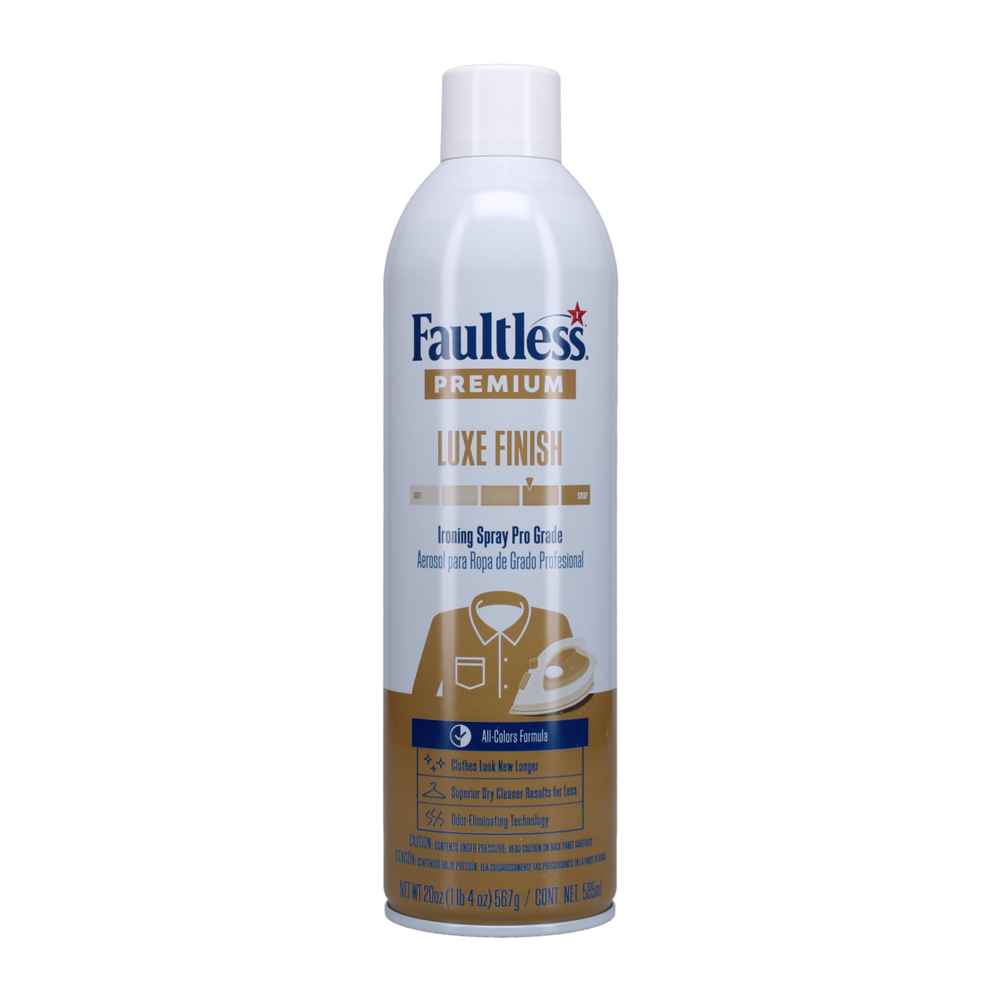 Faultless Brands 20 oz Premium Luxe Finish Ironing Spray for Crisp Fabrics