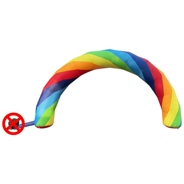 26 ft*13 ft Rainbow Inflatable Advertising Decoration Arch with 44 Yards Fixed Rope without Air Blower