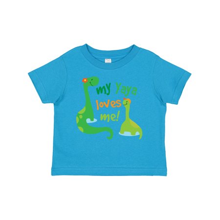 

Inktastic My Yaya Loves Me Grandson Dinosaur Gift Toddler Boy Girl T-Shirt