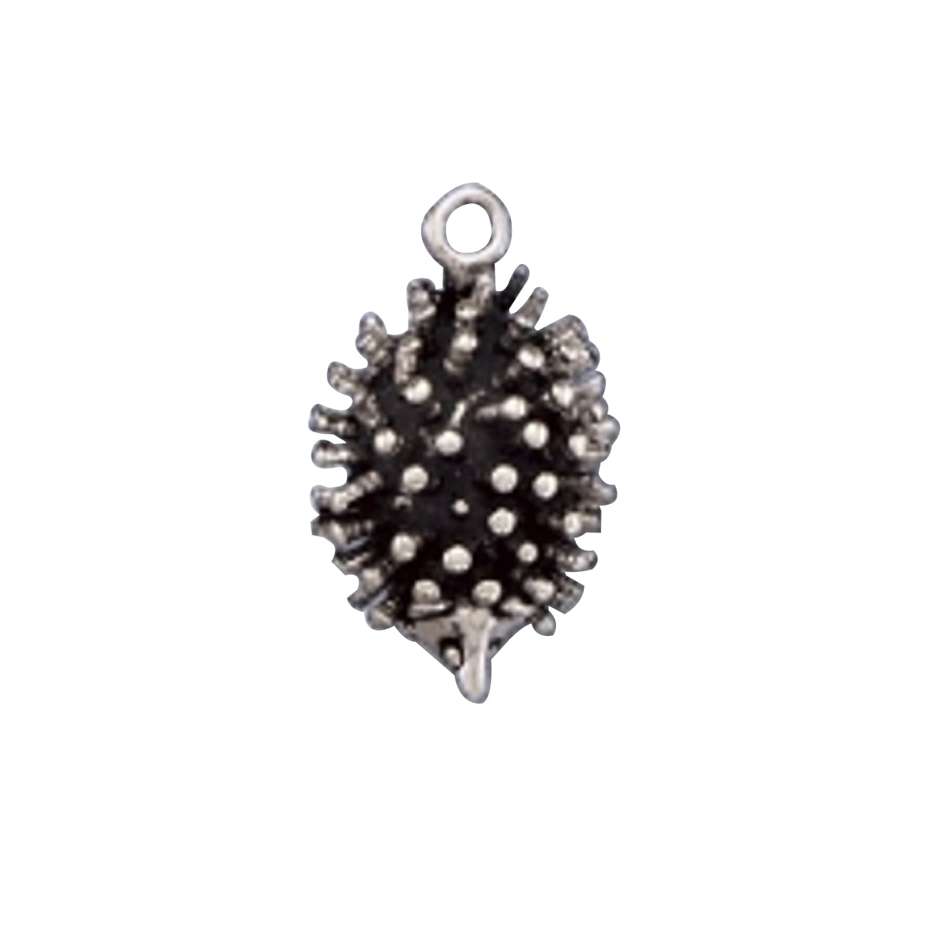 Orecchini A Perno Con Ciondolo Riccio In Argento Sterling 925 - Gioiello Con Porcospino - Confezione In Velluto - 3