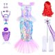 thumbnail image 2 of Vestido de sirena para niña, disfraces de princesa para baile de graduación, fiesta de cumpleaños, vestido de Cosplay de Halloween Fivean unisex, 2 of 2