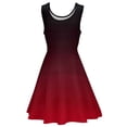 thumbnail image 5 of 2024 Vestidos Oversized Women Dress Skate Print Casual Sleeveless Dresses Kawaii Gradient Minimalist Dress Ombre Black And Red Bright, 5 of 7