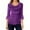 *Purple, variant on ClodeEU Women's Ruched Collar Tunic Blouse ,3/4 Sleeve Cowl Neck Sparkly Shirts ,Casual Fashions Tops Red,Womens Plus M