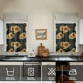 thumbnail image 3 of Vintage Yellow Sunflower Kitchen Curtains - Rustic Tier Panels with Rod Pocket, 3 of 5