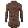 thumbnail image 4 of CEHVOM Cardigan Classique à Poignets Contrastés pour Hommes, Veste Ajustée, 4 of 4